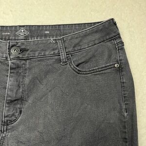 St John's Bay Capri Womens 18W Black Denim‎ Jeans Capri Pants Stretch Plus Size
